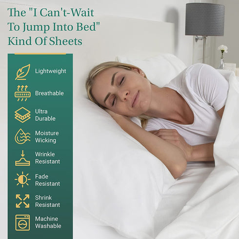 GREEN LIFESTYLE Smooth and Silky Feel Microfiber King Bed Sheet Set 1800 Thread Count Super Soft, Breathable, Wrinkle and Stain Resistant Fabric 4 Piece Spa Blue