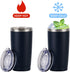 2 Pack Travel Tumblers, 20 Oz Stainless Steel Tumblers with Lids Straws, Vacuum Insulated Tumblers, Double Wall Travel Tumblers, Powder Coated Insulated Coffee Cup for Hot and Cold Drinks, Navy Blue