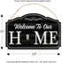 Bigtime Signs Welcome to Our Home - Black Wood Grain Print Door & Wall Decor 8 Interchangeable Holiday Magnets Halloween, Easter, Fall, Christmas, Valentines - Porch Hanging Plaque Decoration