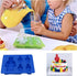 Nuoda Chocolate Candy Silicone Mold, Building Blocks Ice Tray, Robots and Cars Fondant Mold with Children Party Drawstring Gift Bag-Easy to Use and Clean
