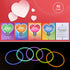 48PACK Valentines Day Gift Cards with 48 Glow Sticks for Kids, Glow in The Dark for Valentines Party Favors, Valentines Greeting Cards, Valentine Classroom Exchange Cards for Boys Girls.