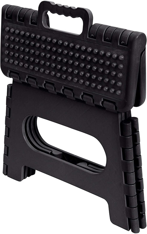 Simplify Black, Sturdy and Safe, Carrying Handle, Easy to Open, for Kitchen, Bathroom, Bedroom, or Adults 9" Anti-Skid Folding Step Stool, Lightweight