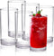Golemas Plastic Drinking Glasses Set of 6, Reusable Acrylic Highball Tall Water Tumblers Glassware Sets, Dishwasher Safe Suitable for Bar, Home, Kitchen, Party, Outside(17 Ounce, Set of 6)