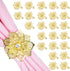 Fun Land 24 Pack Gold Napkin Rings Hollow Out Flower Alloy Holder Table Decor Exquisite Household Floral Rhinestone Serviette Buckles for Thanksgiving Wedding Birthday Party Dinner, rings0