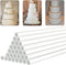 White Plastic Cake Dowel Rods for Tiered Cake Construction and Stacking Supporting Cake Round Dowels Straws with 0.4 Inch Diameter (12 Inch)