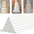 White Plastic Cake Dowel Rods for Tiered Cake Construction and Stacking Supporting Cake Round Dowels Straws with 0.4 Inch Diameter (12 Inch)