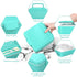 VOLUEX Bento Box, Bento Lunch Box for Kids with Spoon & Fork, 4 Compartment, Durable, Leak Proof, Dishwasher Safe, BPA-Free and Food-Safe Materials, 45oz Large Lunch Box Containers for Adults- Blue