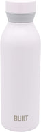 BUILT Cascade Water Bottle, 18 ounces, White