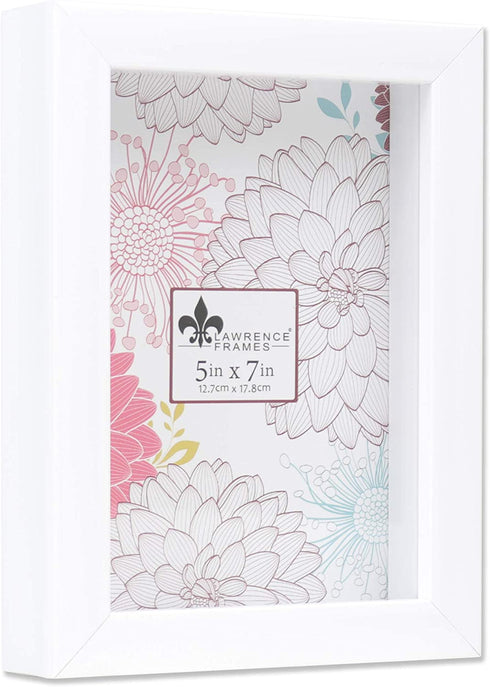 Lawrence Frames 785257 Shadow Box Frame, 5x7, White
