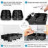 Zulay Kitchen Silicone Ice Cube Trays Set of 2 - Large Square Ice Cube Molds and Sphere Ice Ball Maker with Lid - BPA Free Reusable Ice Mold For Whiskey, Cocktails, Bourbon (Black)
