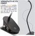 Newhouse Lighting NHCLP-USBC-BK Black Plastic Flexible and Dimmable Clip Light Clamp-Style Energy-Efficient LED Lamp with USB-C Charging Port for Office or Bedroom Use