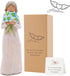 Guardian Angel Figurine, Hand Carved Collectible Figurine Decorative Ornament with Gift Box - Encouragement Gift to Show Love, Sympathy, Gratitude, Friendship or Blessing