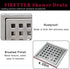 Fibetter Square Shower Drain, 4-1/4 Inch SUS 304 Stainless Steel Grid Pattern with Hair Strainer Square Drain for Shower - Brushed Nickel