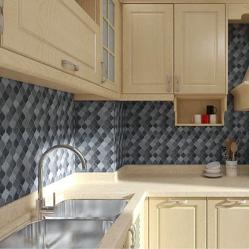 Peel and Stick Tile Backsplash - Arabesque Tile Backsplash ,Mosaic Backsplash Sticker,(10 Sheets)