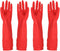 Rubber Cleaning Gloves Kitchen Dishwashing Glove 2-Pairs And Cleaning Cloth 2-Pack,Waterproof Reuseable. (Large)