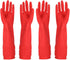 Rubber Cleaning Gloves Kitchen Dishwashing Glove 2-Pairs And Cleaning Cloth 2-Pack,Waterproof Reuseable. (Large)
