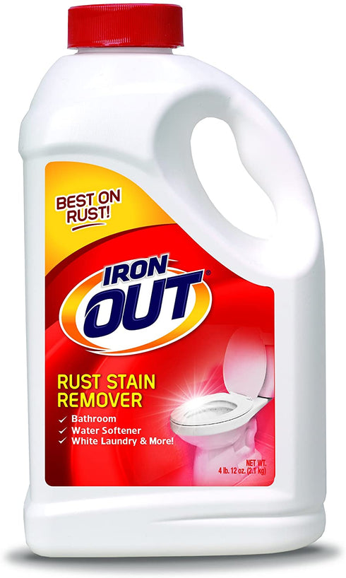 Iron OUT Rust Stain Remover Powder & Spray Gel Rust Stain Remover, Remove and Prevent Rust Stains in Bathrooms, Kitchens, Appliances, Laundry, and Outdoors