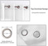 White Semi Linen Look Sheer Curtains for Bedroom, Living Room Grommet Light Filtering Solid Voile Window Curtains, Set of 2 Panels, 52 x 84 inch