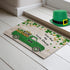 OneHoney Green Farm Truck Door Mat Wood Board Floor Bath Rugs, St.Patrick's Day Lucky Clover Leaf Entrance Doormats Non Slip Kitchen Rug for Indoor Bedroom Bathroom Living Room 16x24inch