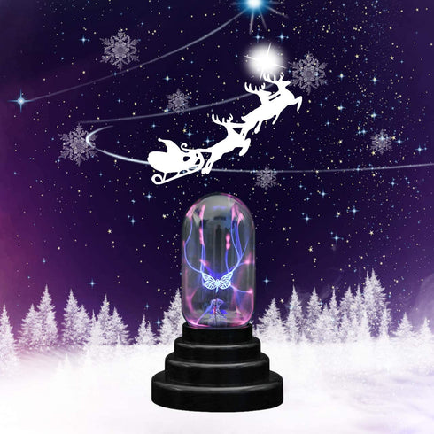 CozyCabin Butterfly Plasma Ball Light, Magic Thunder Lightning Plug-in Touch Sensitive - USB Powered for Parties, Decorations, Kids, Bedroom, Home