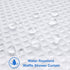 White Shower Curtain 70x72 Inches, Beneyhome 230G Weighted Fabric Waffle Weave Bathroom Curtains with Hooks, Machine Washable Grommet Farmhouse Bathtub Liner, Water-Repellent, 72 Inch Long
