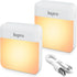 2 Pack LED Night Lights Rechargeable, Dusk to Dawn Sensor, bapro Warm White Stick-On Nightlight Adjustable Brightness for Bedroom, Bathroom, Kitchen, Hallway, Stairs, Kids, Adults, Compact Nightlight