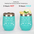 12 Oz Stainless Steel Insulated Friends Wine Tumbler Set of 2, Side By Side or Miles Apart Friends Are Always Close at Heart Wine Tumbler for Friendship Good Friends Long Distance Friends Women, Mint