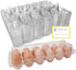 Large Egg Cartons 30 Packs with Sticker Labels, Plastic Egg Carton for 12 Eggs, Cheap Bulk Egg Tray Egg Container Holder for Refrigerator, Storage, Family, Chicken Farm, Market, Camping