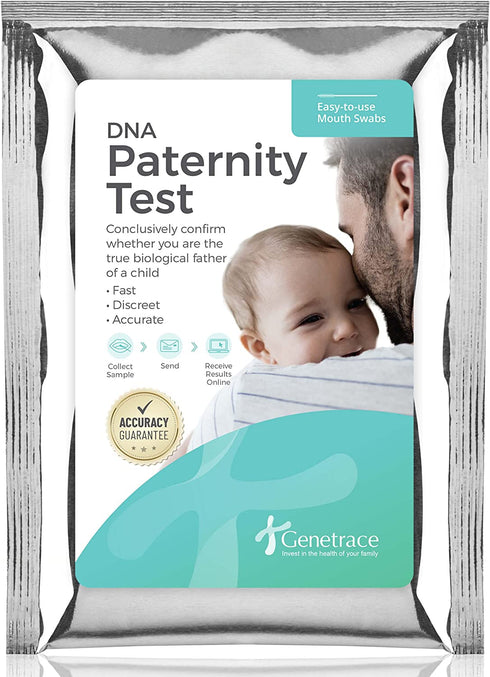 Genetrace DNA Paternity Test Kit - Lab Fees & Shipping Included - at Home Collection Kit for Father and Child - Results in 1-2 Days
