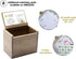 NIKKY HOME Rustic Carved Kitchen Wood Recipe Organization Box with Cards and Dividers, 7.28 x 4.72 x 5.91 Inches