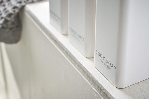 Yamazaki Tower Shampoo Dispenser White Rectangular