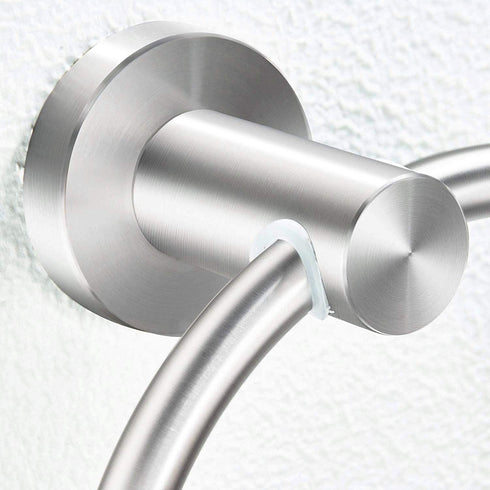 Marmolux Acc - Brushed Stainless Steel Towel Ring | Modern Hand Towel Holder for Bathroom Wall | SUS304 Stainless Steel Bathroom Towel Ring Hardware Set.