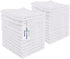 24-Pack White Washcloths - 100% Ringspun Cotton Face Cloths with Double Stitched Side Hem - Multi-Purpose Wash Rags, Bathroom Towel, Kitchen Towel, and Gym Towel - Machine Washable