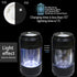 Storage Jar with Herb Grinder Led Light up, Herb Containers with 8x Magnifying Glass Jar Air Tight, Storage and Grinding in One Keep Herbs Dry and Fresh (Black)