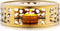 Simtive Teapot Warmer, Brushed Stainless Steel Tea Warmer with Tealight Holder, Gold