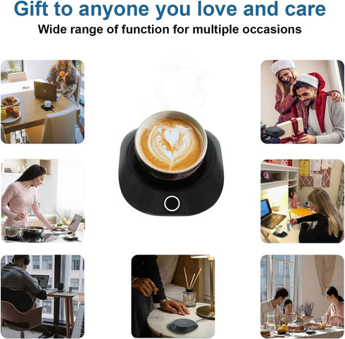 Coffee Mug Warmer Smart Beverage Warmer,Coffee Cup Warmer for Desk with Auto Shut Off Mug Heater & Detachable Cable,Milk Tea Cocoa Candle Warmer Heating Plate,Coffee Warmer for Desk Office Home Gift