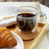Dorsaer Espresso Cups -6oz Crystal Clear Heat Insulation Double Wall Glass Coffee Cups for Latte,Cappuccino,Hot Chocolate,Juice and Tea (Set of 2)