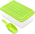 Ice Cube Tray with Lid and Bin for Freezer, Easy Release 55 Nugget Ice Tray with Cover, Storage Container, Scoop. Perfect Small Ice Cubes Trays & Mold. Flexable Durable Plastic, BPA Free