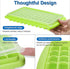 Ice Cube Tray with Lid and Bin for Freezer, Easy Release 55 Nugget Ice Tray with Cover, Storage Container, Scoop. Perfect Small Ice Cubes Trays & Mold. Flexable Durable Plastic, BPA Free