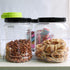 70oz / 2L Durable Plastic Jars, Accguan Clear Container for Food Storage, Airtight Plastic Jars Ideal For Dry Food, Dog Food and Washing Powder Storage, 6 PACK