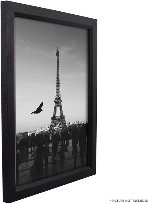 Craig Frames 7171610BK 4 by 6-Inch Picture/Poster Frame, Wood Grain Finish, 0.825-Inch Wide, Solid Black