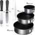 Springform Cake Pans - 4" 7" 9" Non-stick Round Bakeware Cake Pan and 150-piece Parchment Paper Liners (BLACK)