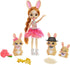 Royal Enchantimals Family Toy Set, Brystal Bunny Doll (6-in/15.2-cm) with 3 Bunny Figures and 4 Accessories, Great Gift for 3-8 Year Olds , Pink