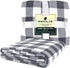 PAVILIA Buffalo Plaid Throw Blanket for Sofa Couch | Soft Flannel Fleece Grey White Checker Plaid Pattern Decorative Throw | Warm Cozy Lightweight Microfiber | 50 x 60 Inches