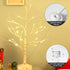 Lighted Birch Tree 2ft Tree Lamp with 24 LED Lights Christmas Decorations Tabletop Tree for Bedroom Indoor Party Warm White