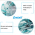TAMOC 4 Pcs Watercolor Flower Shower Curtain Set with Non-Slip Rug, Toilet Lid Cover and Bath Mat, Blue Rose Shower Curtain with 12 Hooks, Waterproof Colorful Floral Bathroom Shower Curtain