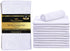 Talvania Bar Mop Towels 16?x19?, White Kitchen Bar Towel 12 Pack, 100% Cotton Ribbed Cleaning Cloths Rags, Super Absorbent Terry Multi-Purpose Bar Mops Shop Towels for Home Restaurant Commercial Use