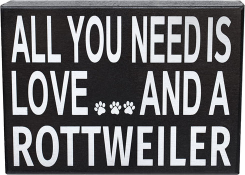 JennyGems All You Need is Love and a Rottweiler Sign, Rottweiler Gifts, Rottweiler Decor, Wall Art, Rottweiler Mom Gifts, Rottweiler Gift Ideas, Rottie Mama, Dog Decor, 8x6 in Wood Wall Hanging