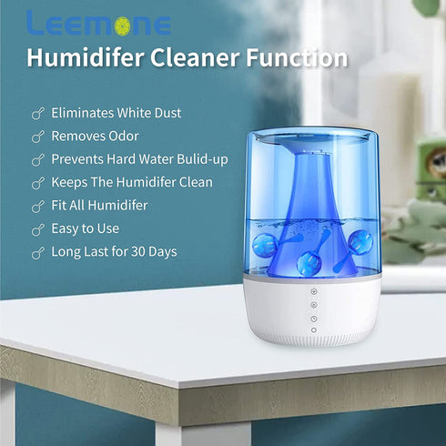 Leemone Humidifier Cleaner 12 Pack ?Demineralization Cleaning Ball?Works in All humidifiers and Fish Tanks?Purifies Water, Prevents Hard Water Build-Up?Eliminates White Dust and Odor€¦