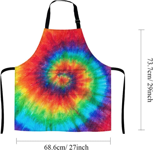 2 Piece Kitchen Bib Aprons for Men and Women, Adjustable Neck Bands Waterproof Aprons with Pockets for Chef BBQ Painting